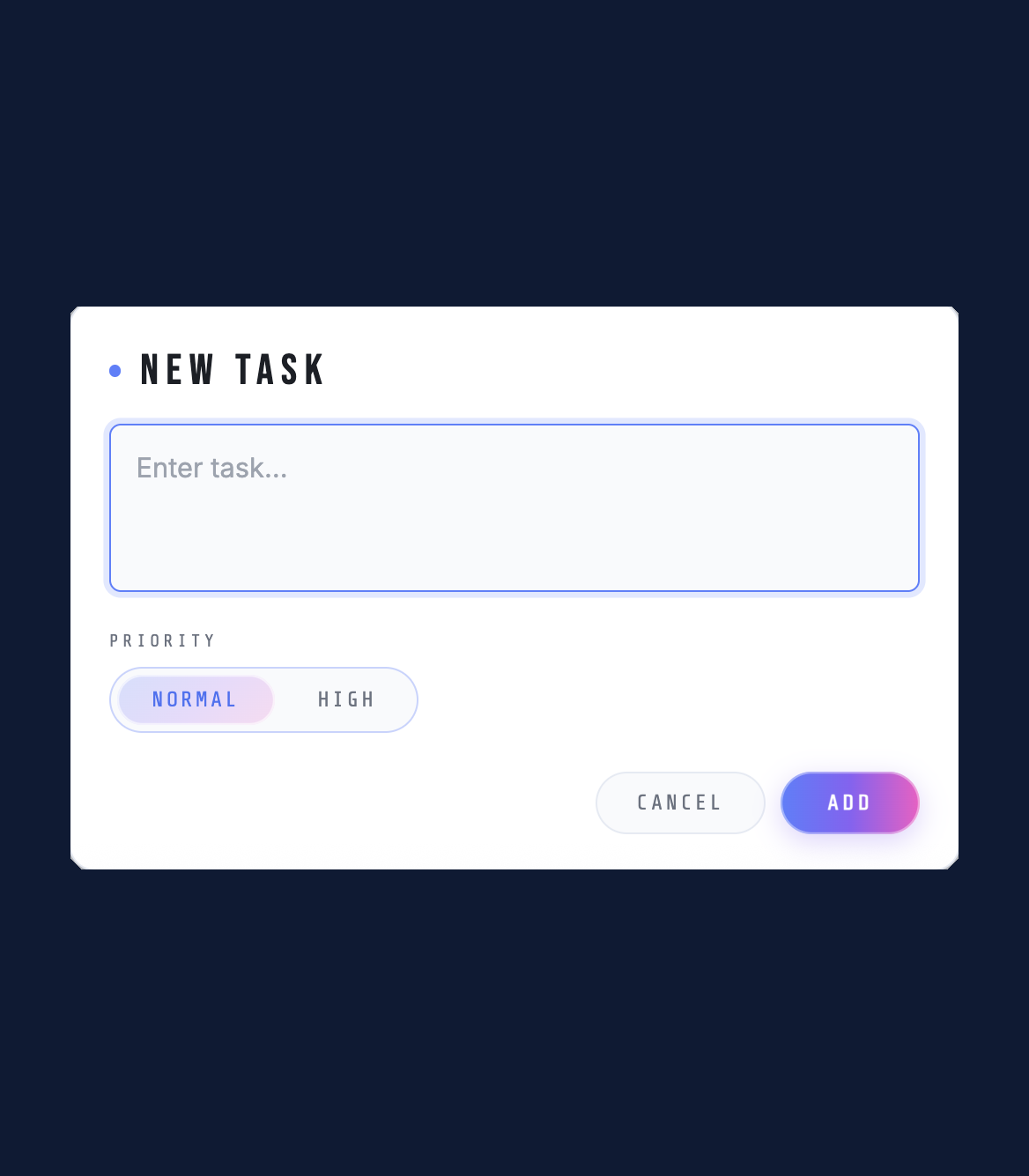 Add New Task — Light